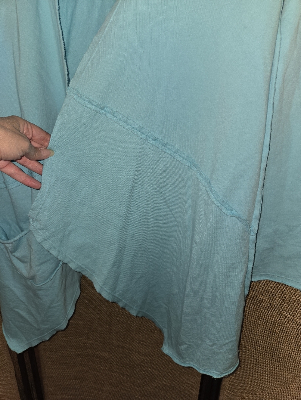 Focus Casual Life Light Blue Wrap Cardigan - Picture 7 of 11